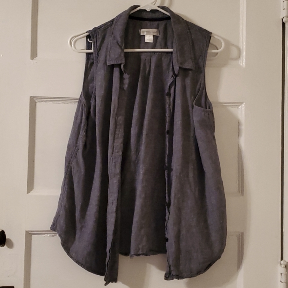 Chambray button down tank